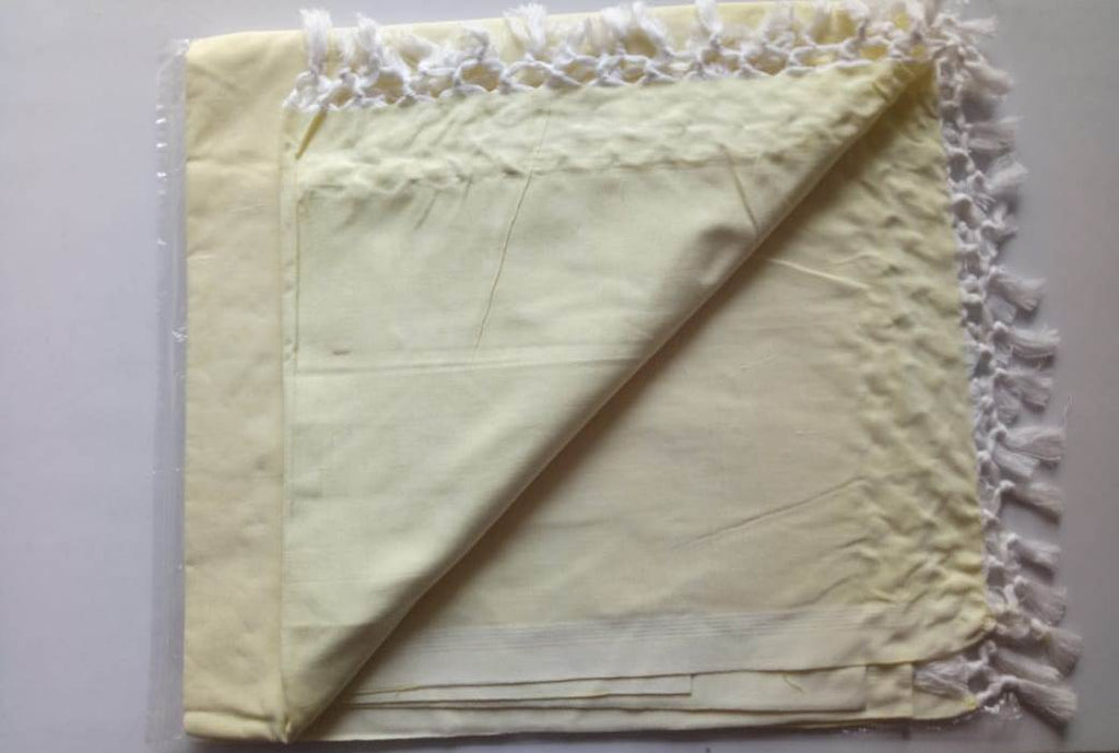 Bhagalpuri Dull Andi Chadar Plain Double Thread 54X100 inch Cream