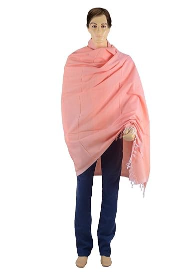 Bhagalpuri Dull Andi Chadar Plain Double Thread 54X100 inch Dark Orange