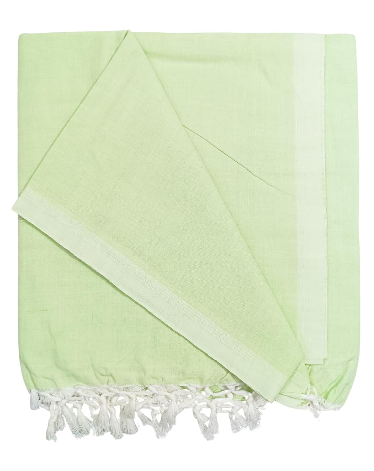 Bhagalpuri Dull Andi Chadar Plain Double Thread 54X100 inch Parrot Green