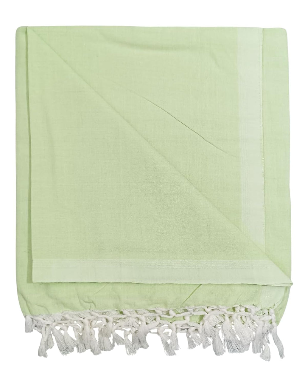 Bhagalpuri Dull Andi Chadar Plain Double Thread 54X100 inch Parrot Green