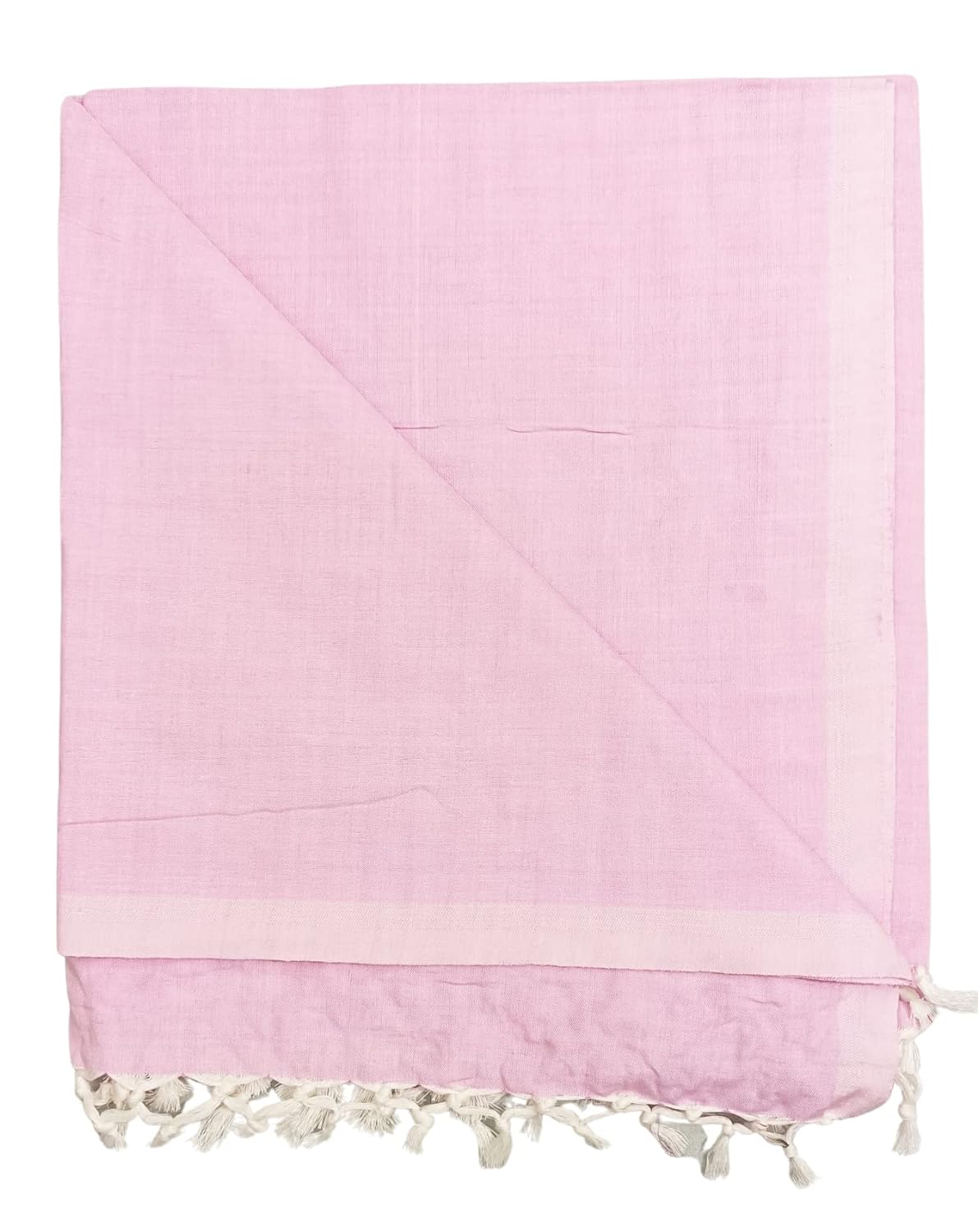 Bhagalpuri Dull Andi Chadar Plain Double Thread 54X100 inch Pink