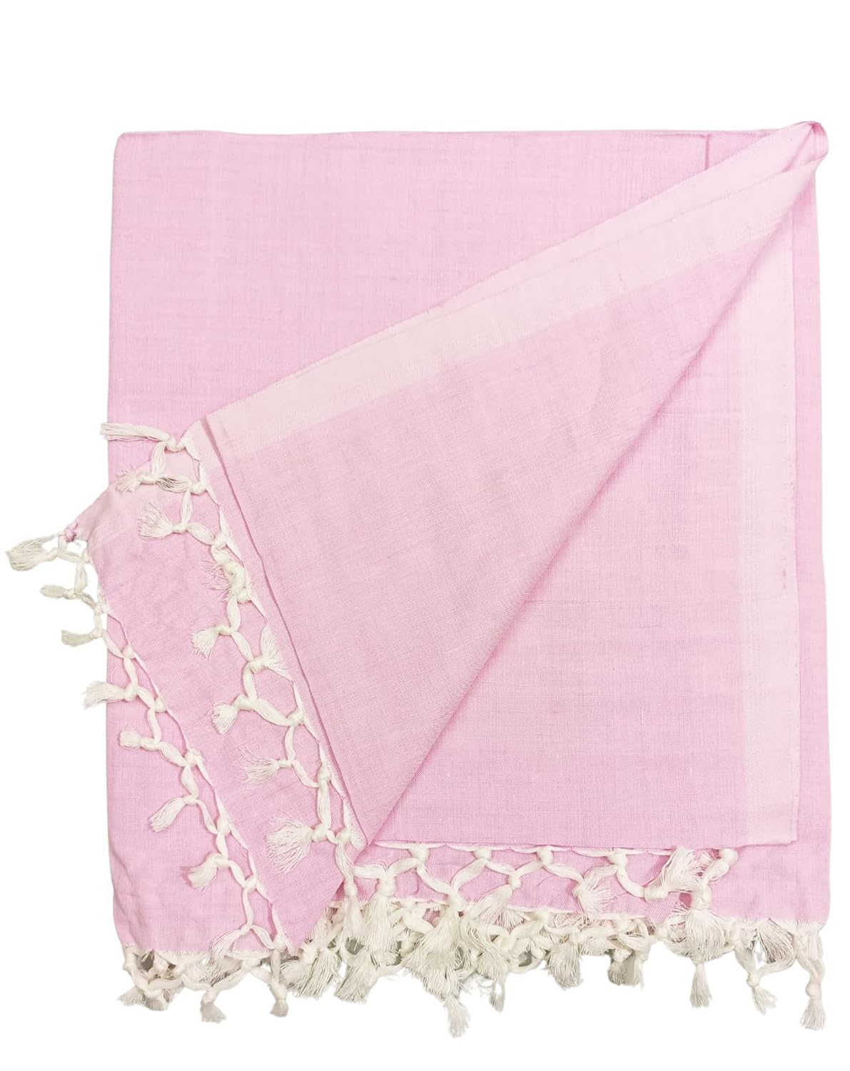 Bhagalpuri Dull Andi Chadar Plain Double Thread 54X100 inch Pink