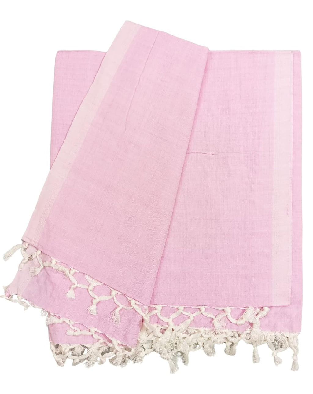 Bhagalpuri Dull Andi Chadar Plain Double Thread 54X100 inch Pink