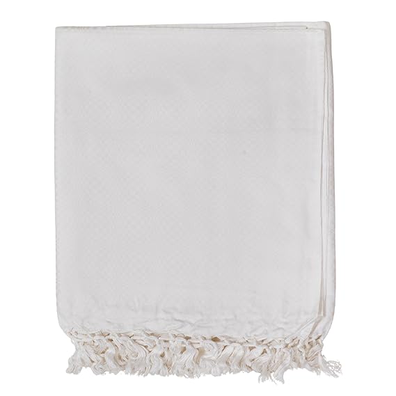Bhagalpuri Designer Cotton Chadar 53x100 inch White