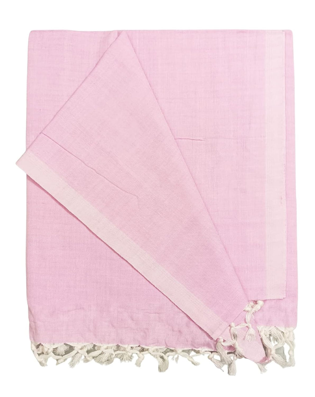 Bhagalpuri Dull Andi Chadar Plain Double Thread 54X100 inch Pink