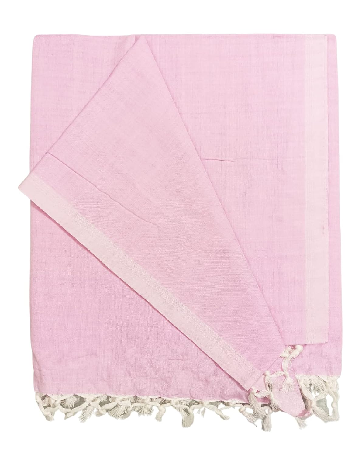 Bhagalpuri Dull Andi Chadar Plain Double Thread 54X100 inch Pink