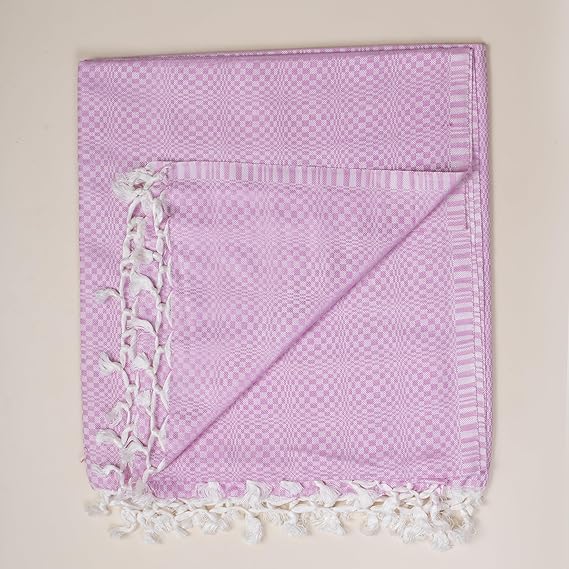 Bhagalpuri Designer Cotton Chadar 53x100 inch Purple