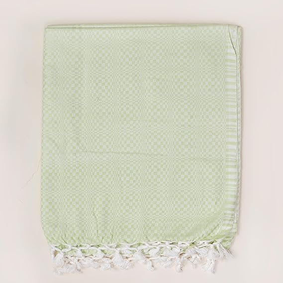 Bhagalpuri Designer Cotton Chadar 53x100 inch Parrot Green