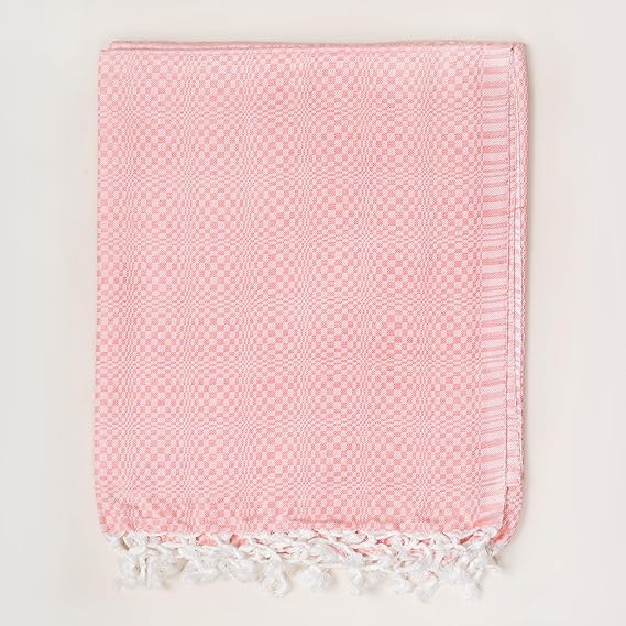 Bhagalpuri Designer Cotton Chadar 53x100 inch Pastel Orange