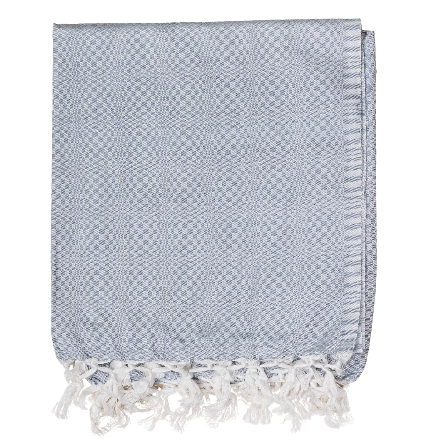 Bhagalpuri Designer Cotton Chadar 53x100 inch Grey