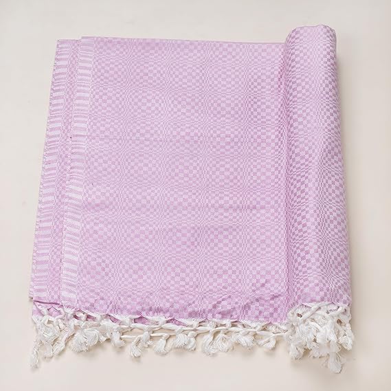 Bhagalpuri Designer Cotton Chadar 53x100 inch Purple