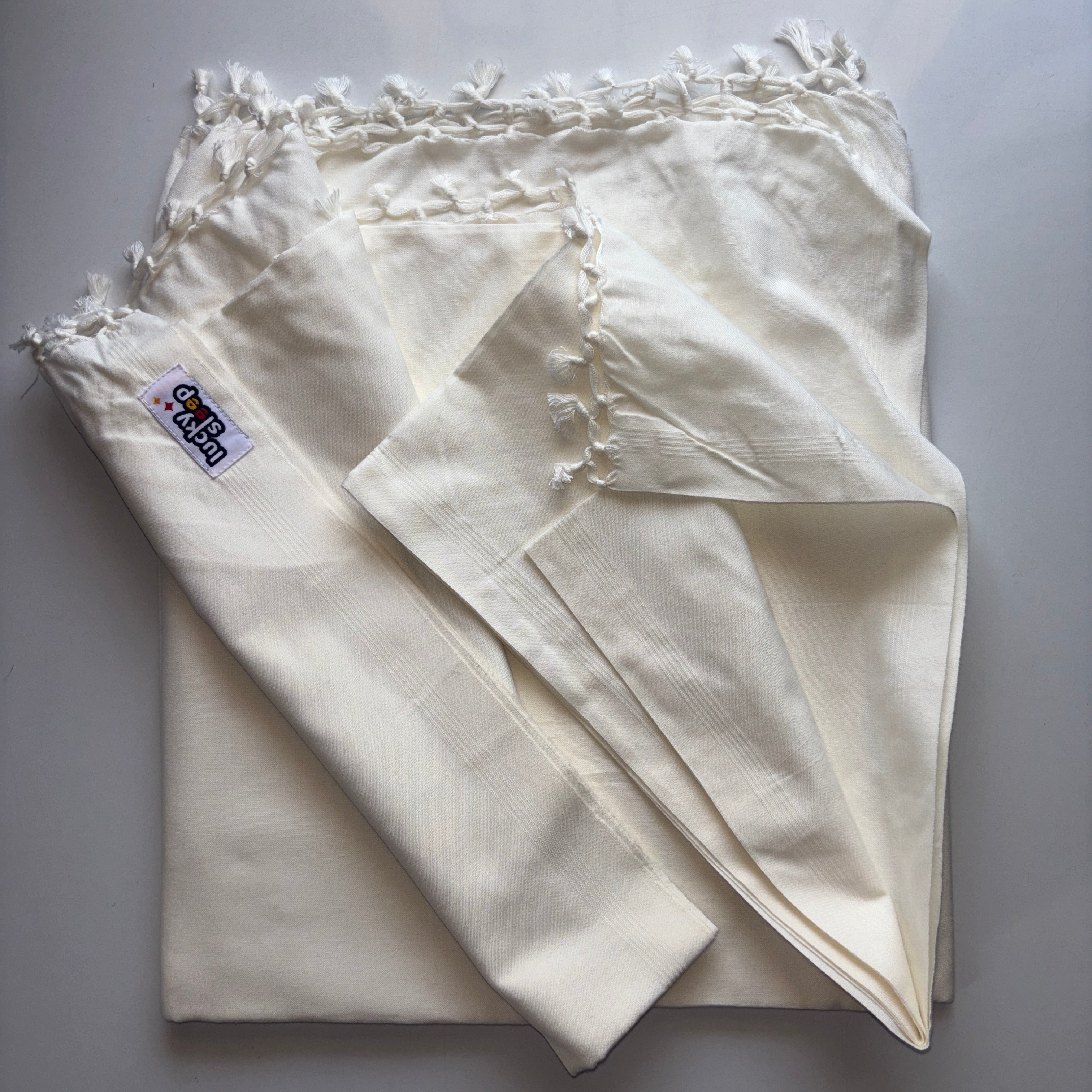 Bhagalpuri Dull Andi Chadar Plain Double Thread 54X100 inch White