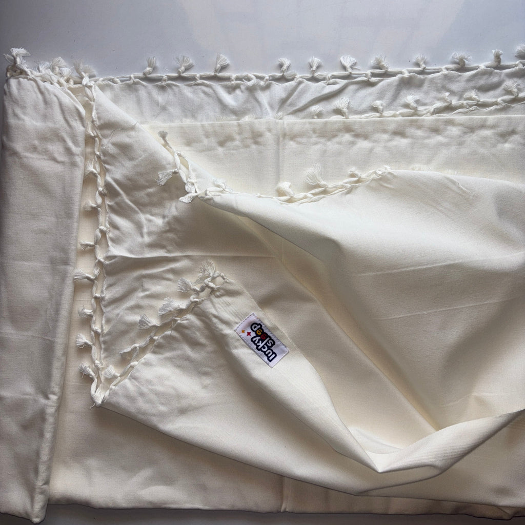 Bhagalpuri Dull Andi Chadar Plain Double Thread 54X100 inch White