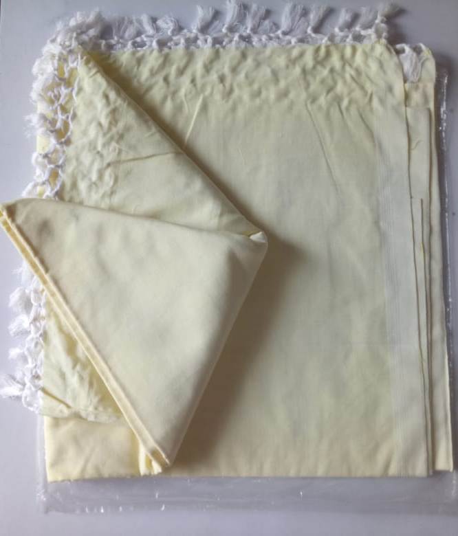 Bhagalpuri Dull Andi Chadar Plain Double Thread 54X100 inch Cream